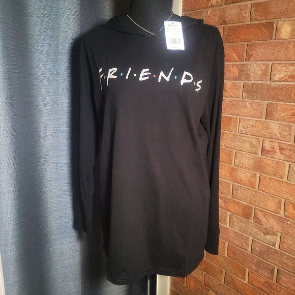 FRIENDS Tops - NWT Friends Long Sleeve Hoodie Black Television Series - Women's Size M